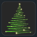 Christmas Tree Stickers<br><div class="desc">Holiday sticker shown with a festive Christmas tree print.  Customise or buy as is.</div>
