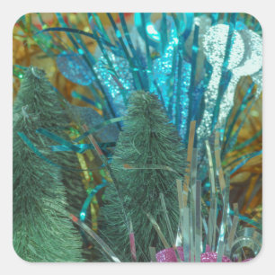 Christmas tree stickers with dazzle colours