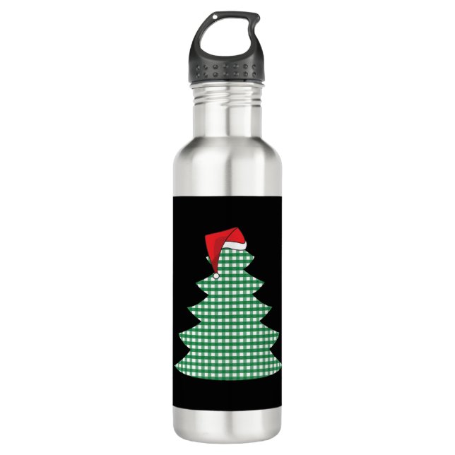 Christmas tree stocking hat 710 ml water bottle (Front)