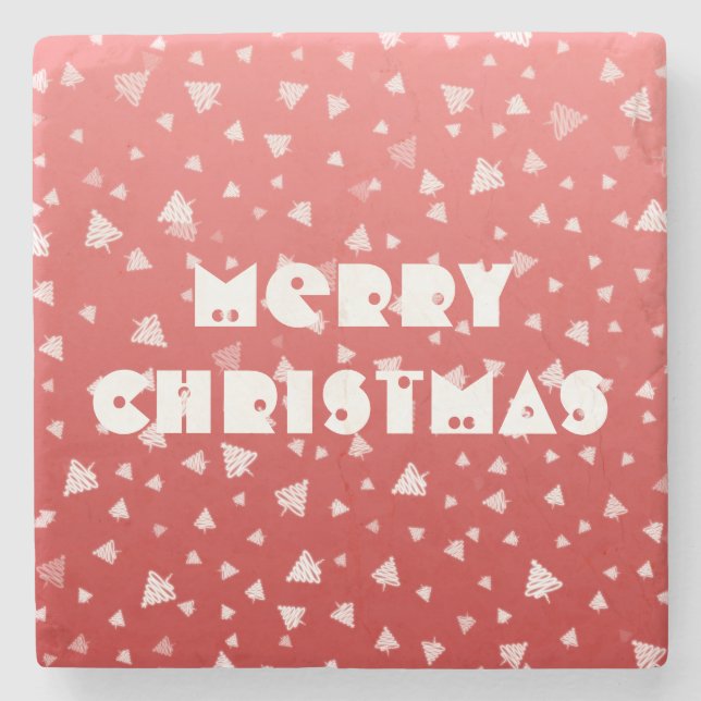 Christmas Tree Stone Coaster (Front)