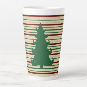 Christmas tree striped latte mug