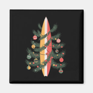 Christmas Tree Surfboard Magnet