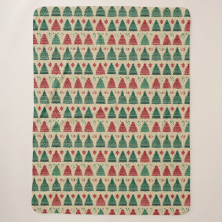Christmas Tree Sweater Knit Traditional Pattern 1 Sherpa Blanket