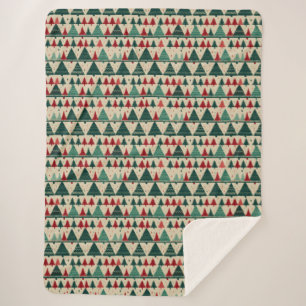 Christmas Tree Sweater Knit Traditional Pattern 2 Sherpa Blanket