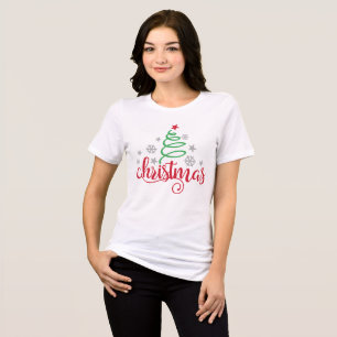 Christmas Tree T-Shirt Festive Holiday Style Tri-Blend Shirt