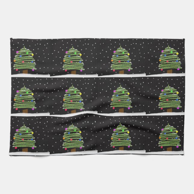 Christmas Tree Tea Towel (Horizontal)