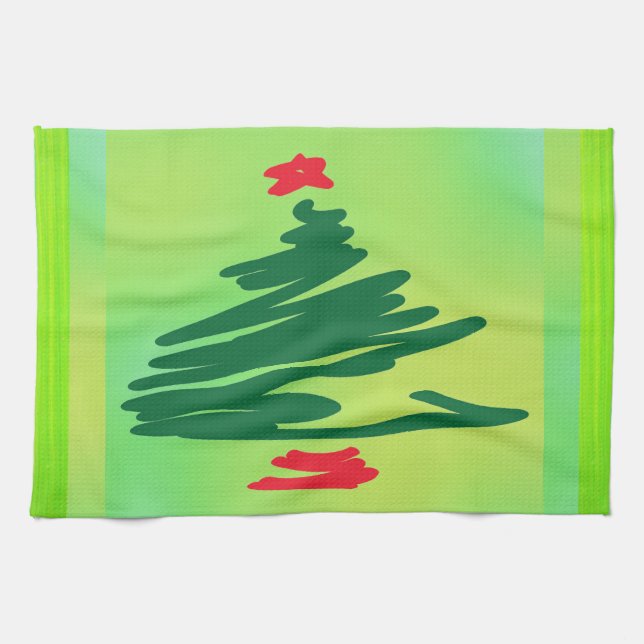 Christmas Tree Tea Towel (Horizontal)