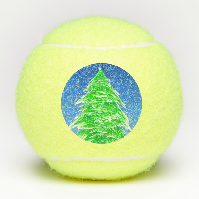 Christmas Tree Tennis Balls (Front)