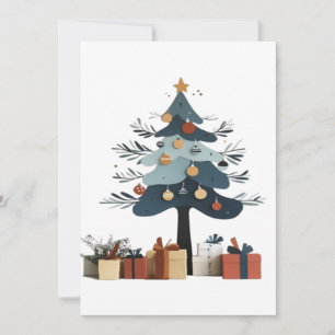 Christmas tree thank you card