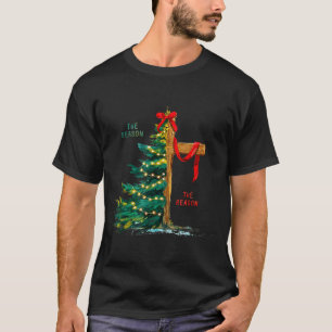 Christmas Tree The Season Jesus Cross Faith Holida T-Shirt