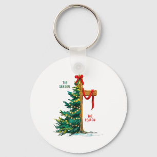Christmas Tree The Season Jesus Cross The Reason  Key Ring