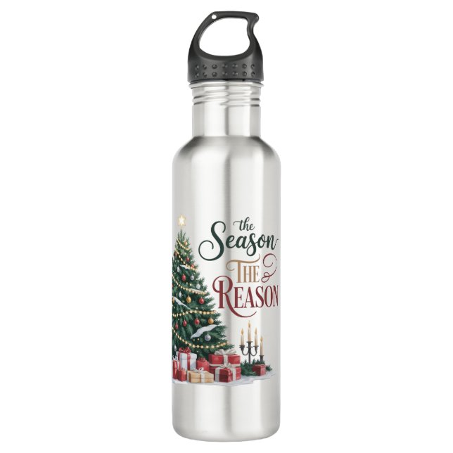 Christmas Tree The Season The Reason 710 Ml Water Bottle (Front)