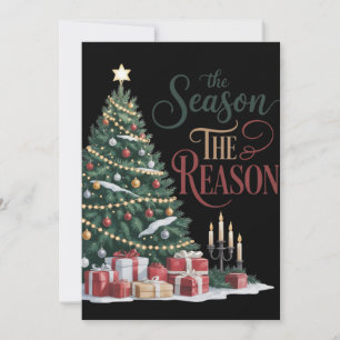 Christmas Tree The Season The Reason Invitation