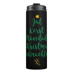 christmas tree thermal tumbler