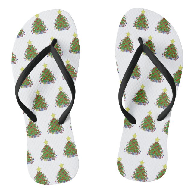 Christmas tree thongs (Footbed)
