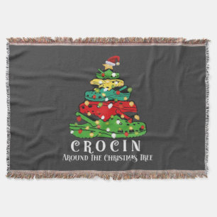 Christmas tree throw blanket