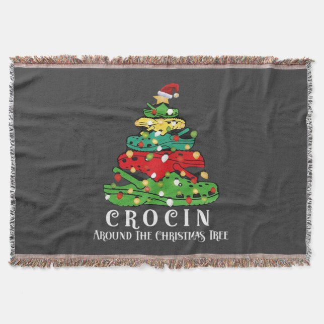 Christmas tree throw blanket (Front)