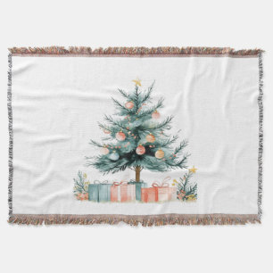 Christmas tree throw blanket