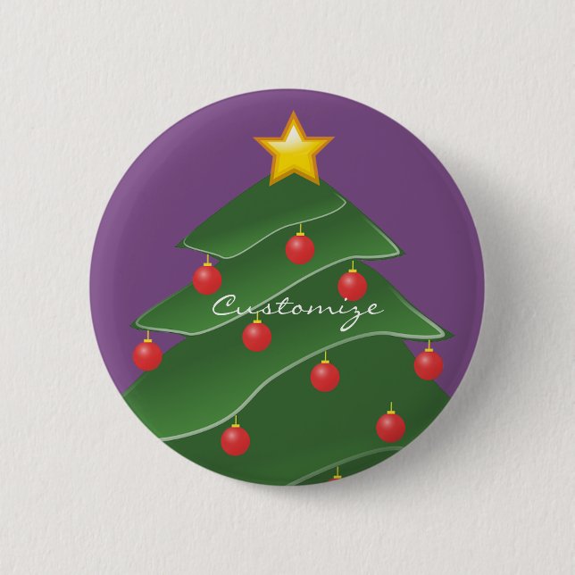 Christmas Tree Thunder_Cove 6 Cm Round Badge (Front)