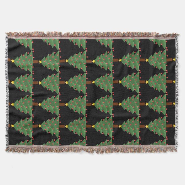 Christmas Tree Thunder_Cove Throw Blanket (Front)