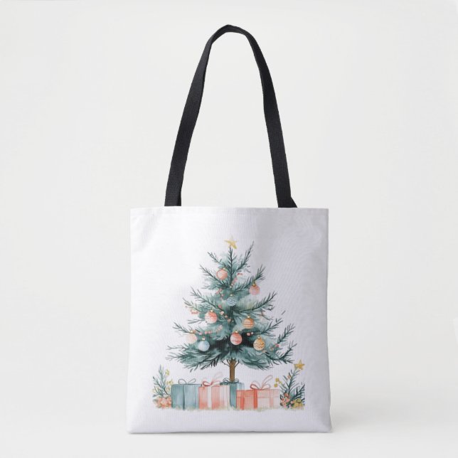 Christmas tree  tote bag (Front)