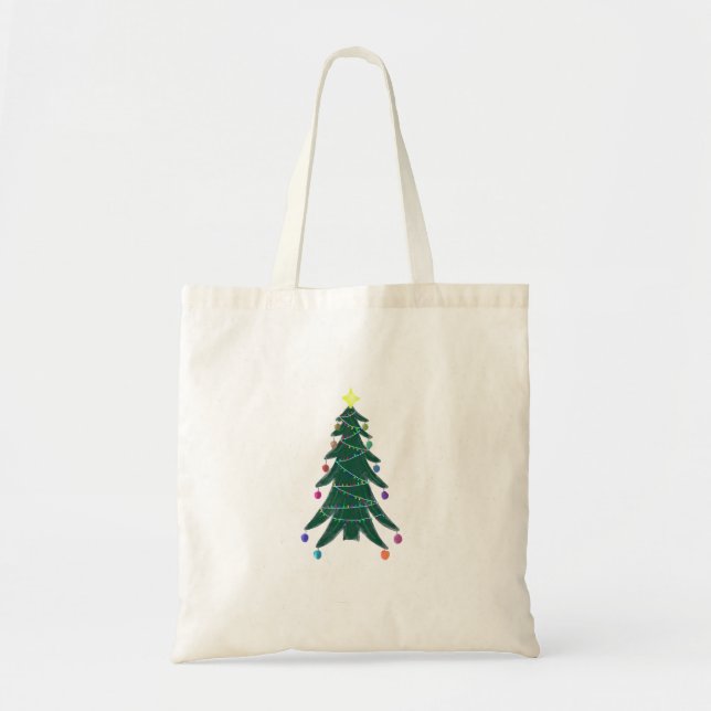 Christmas tree tote bag (Front)