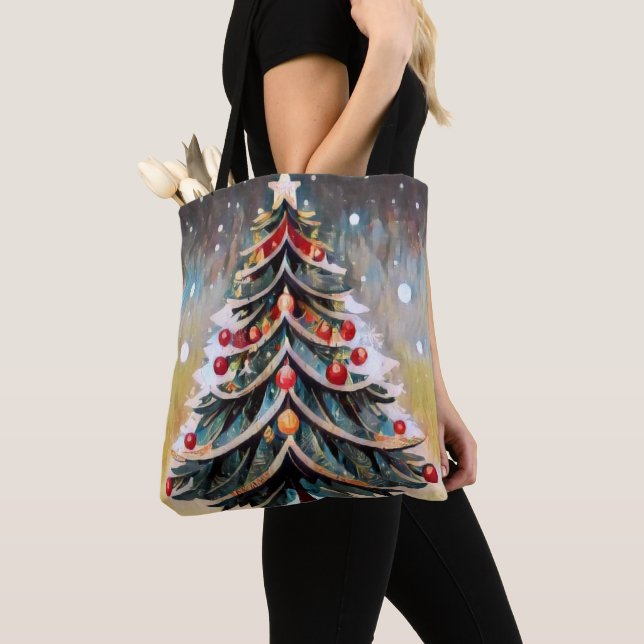 Christmas Tree Tote Bag (Close Up)
