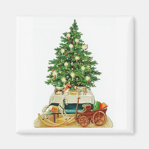 Christmas Tree & Toys Vintage Magnet