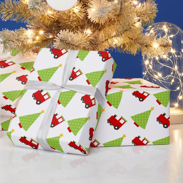 Christmas Tree Train Wrapping Paper (Holidays)