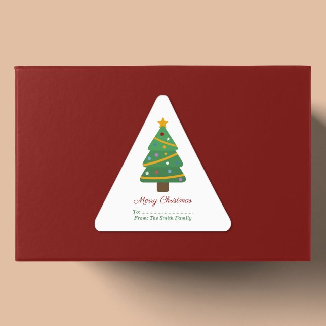 Christmas Tree Triangle Sticker (Christmas Tree Triangle Sticker)