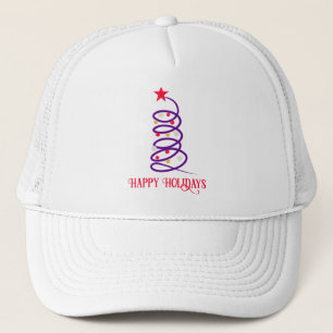 Christmas tree trucker hat