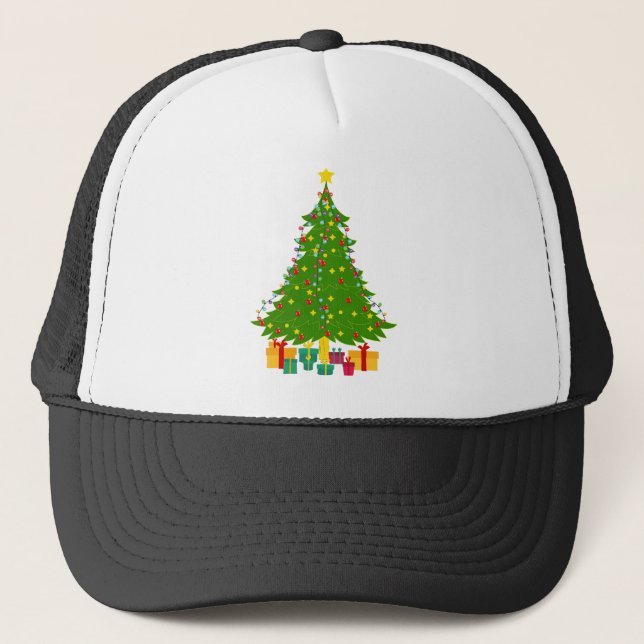 Christmas Tree Trucker Hat (Front)