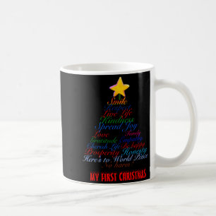 Christmas Tree Tygraphy Babys First Christmas Baby Coffee Mug