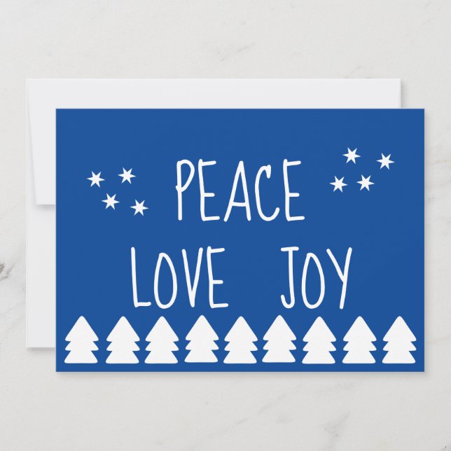 Christmas Tree Typography Holiday Card (Front)