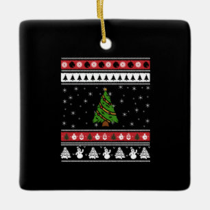 Christmas Tree Ugly Christmas Ceramic Ornament