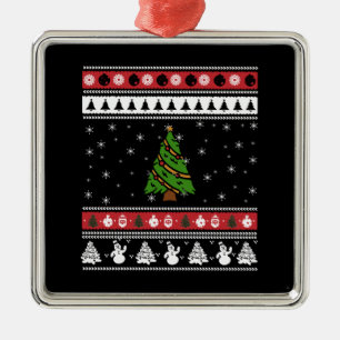 Christmas Tree Ugly Christmas Metal Ornament