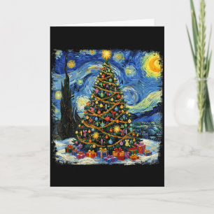 Christmas Tree Van Gogh Starry Night Christmas 202 Card