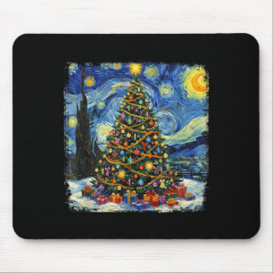 Christmas Tree Van Gogh Starry Night Christmas 202 Mouse Pad