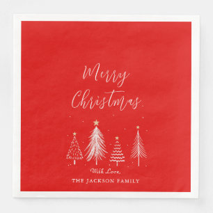 Christmas Tree Vector Merry Christmas    Napkin