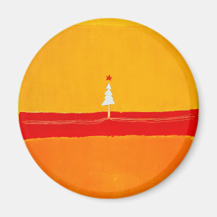 Christmas Tree, Vintage, Abstract Magnet