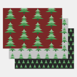 Christmas Tree Vintage Style Wrapping Craft Paper