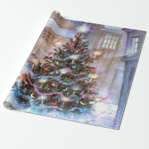 Christmas Tree Vintage Wrapping Paper