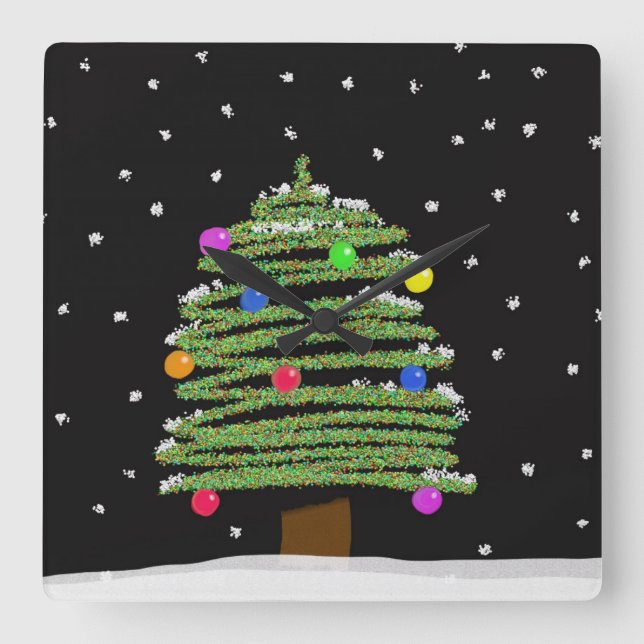 Christmas Tree Wall Clock (Front)