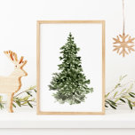 Christmas Tree Watercolor Poster<br><div class="desc">Christmas Tree Watercolor Poster</div>