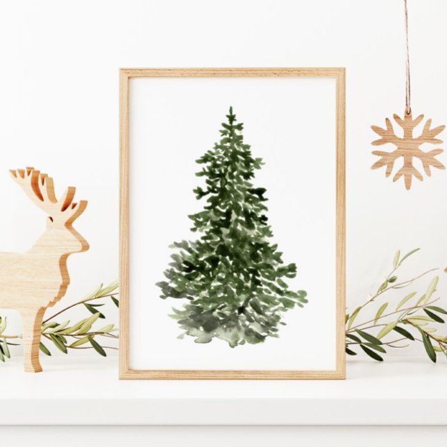 Christmas Tree Watercolor Poster (Creator Uploaded)
