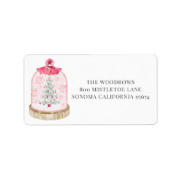 Christmas Tree Watercolor Snow Globe 