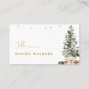 Christmas Tree Wedding Flat Place Card