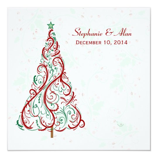 Christmas Tree Wedding Invitation
