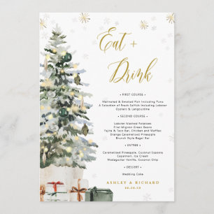 Christmas Tree Wedding Menu 