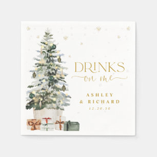 Christmas Tree Wedding Napkins